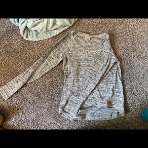 Athleta Grey Scoop Neck Sweatshirt